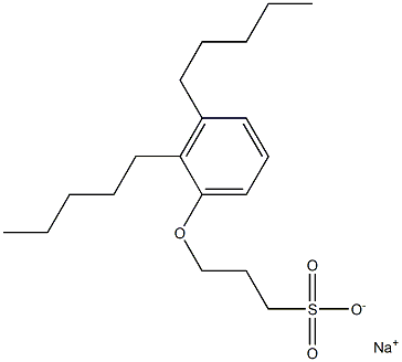 3-(2,3-Dipentylphenoxy)propane-1-sulfonic acid sodium salt Struktur