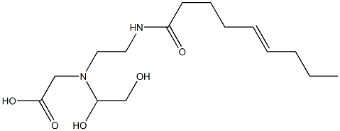 N-(1,2-Dihydroxyethyl)-N-[2-(5-nonenoylamino)ethyl]aminoacetic acid Struktur