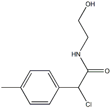 N-(2-Hydroxyethyl)-2-chloro-2-(4-methylphenyl)acetamide Struktur