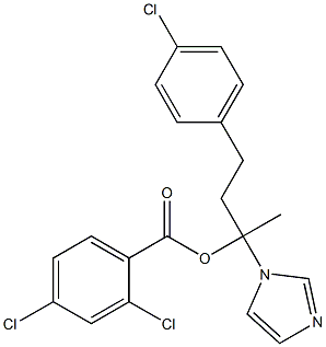 2,4-Dichlorobenzoic acid 1-(1H-imidazol-1-yl)methyl-3-(4-chlorophenyl)propyl ester Struktur