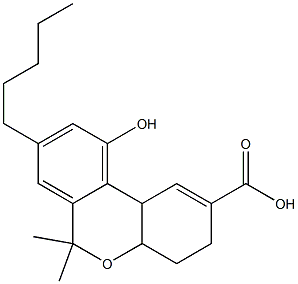 2,2'-(Dimethylmethyleneoxy)-4'-pentyl-6'-hydroxy-1,2,3,4-tetrahydrobiphenyl-5-carboxylic acid Struktur