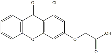 (9-Oxo-1-chloro-9H-xanthen-3-yloxy)acetic acid Struktur