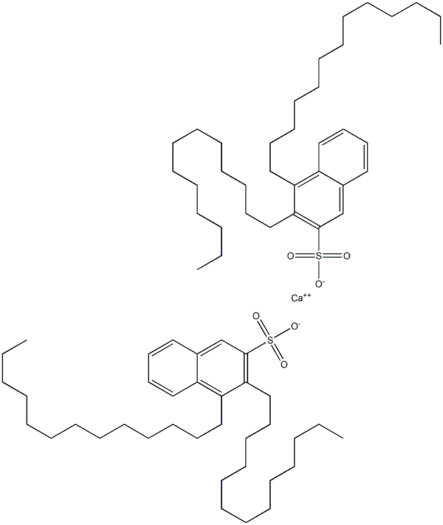 Bis(3,4-ditridecyl-2-naphthalenesulfonic acid)calcium salt Struktur