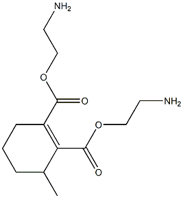 3-Methyl-1-cyclohexene-1,2-dicarboxylic acid bis(2-aminoethyl) ester Struktur