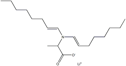 2-[Di(1-octenyl)amino]propanoic acid lithium salt Struktur