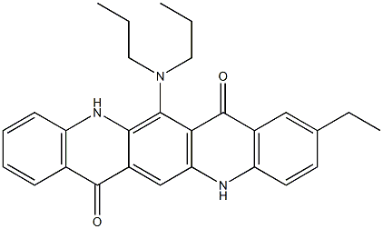 6-(Dipropylamino)-9-ethyl-5,12-dihydroquino[2,3-b]acridine-7,14-dione Struktur