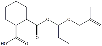 1-Cyclohexene-2,3-dicarboxylic acid hydrogen 2-[1-(methallyloxy)propyl] ester Struktur