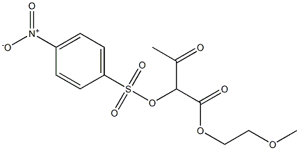 2-[(4-Nitrophenyl)sulfonyloxy]acetoacetic acid 2-methoxyethyl ester Struktur