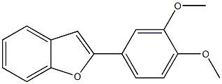 2-(3,4-Dimethoxyphenyl)benzofuran Struktur