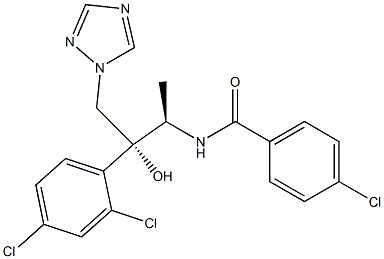 N-[(1R,2R)-2-(2,4-Dichlorophenyl)-2-hydroxy-1-methyl-3-(1H-1,2,4-triazol-1-yl)propyl]-4-chlorobenzamide Struktur