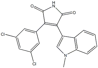 3-(1-Methyl-1H-indol-3-yl)-4-(3,5-dichlorophenyl)-1H-pyrrole-2,5-dione Struktur