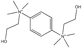 N,N'-Bis(2-hydroxyethyl)-N,N,N',N'-tetramethyl-1,4-benzenebis(methanaminium) Struktur