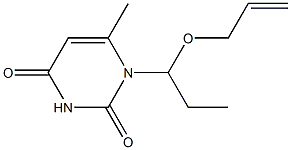 1-[1-(2-Propenyloxy)propyl]-6-methyluracil Struktur