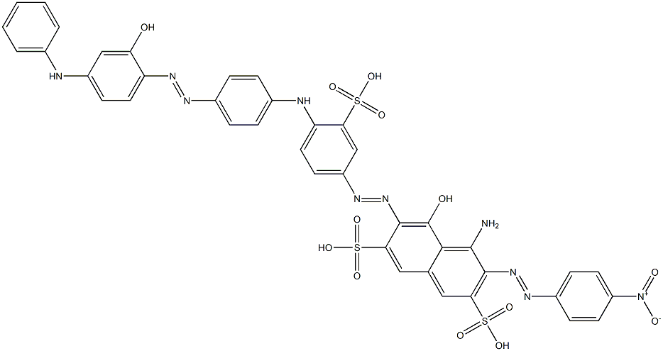 4-Amino-5-hydroxy-6-[[4-[[4-[[2-hydroxy-4-(phenylamino)phenyl]azo]phenyl]amino]-3-sulfophenyl]azo]-3-[(4-nitrophenyl)azo]-2,7-naphthalenedisulfonic acid Struktur