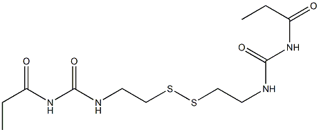 1,1'-[Dithiobis(2,1-ethanediyl)]bis(3-propanoylurea) Struktur