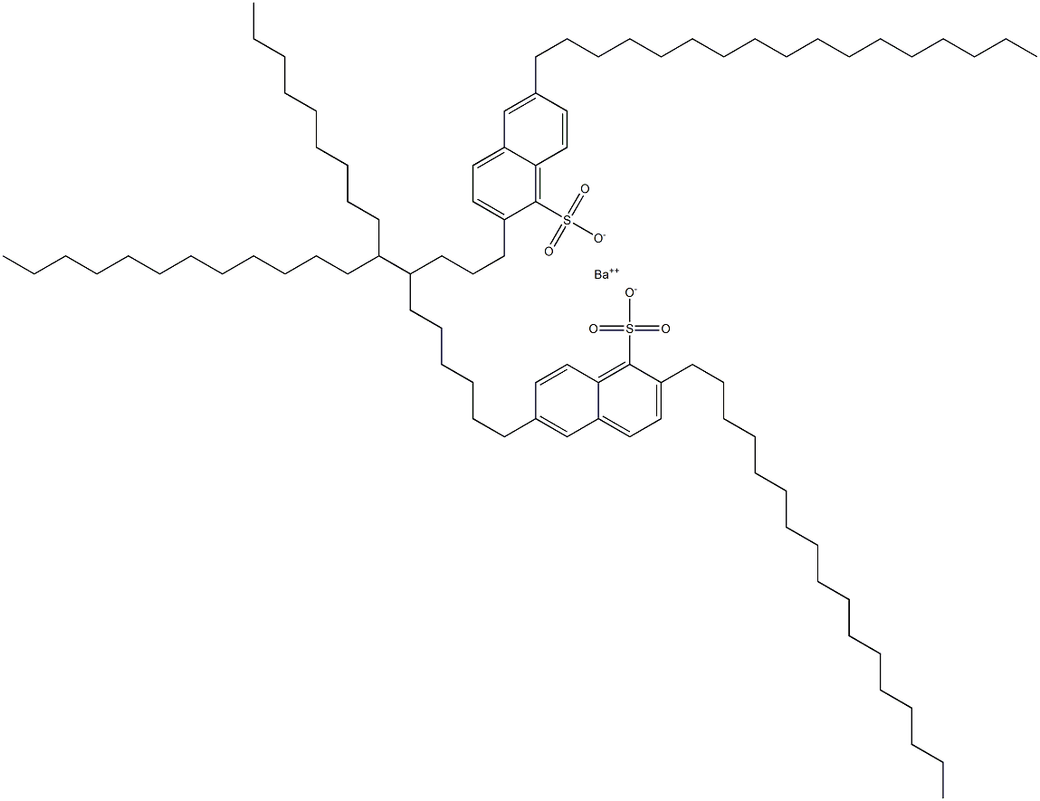 Bis(2,6-diheptadecyl-1-naphthalenesulfonic acid)barium salt Struktur