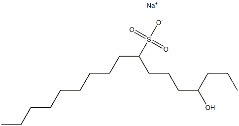 4-Hydroxyheptadecane-8-sulfonic acid sodium salt Struktur