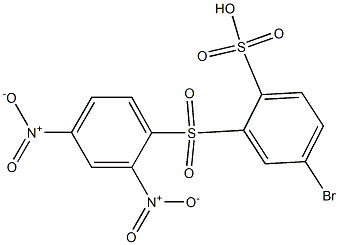 4-Bromo-2-[(2,4-dinitrophenyl)sulfonyl]benzenesulfonic acid Struktur