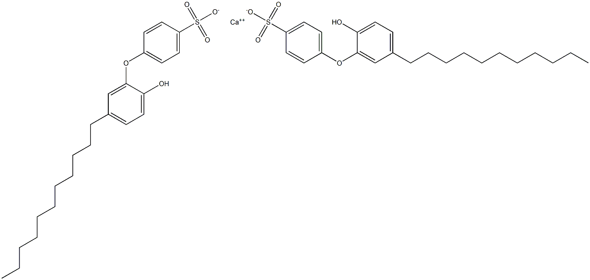 Bis(2'-hydroxy-5'-undecyl[oxybisbenzene]-4-sulfonic acid)calcium salt Struktur