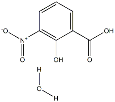 3-Nitrosalicylic acid monohydrate Struktur