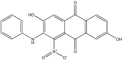 2-Anilino-3,7-dihydroxy-1-nitroanthraquinone Struktur