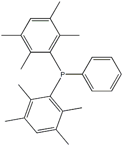 Bis(2,3,5,6-tetramethylphenyl)phenylphosphine Struktur