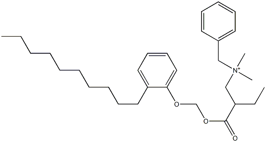 N,N-Dimethyl-N-benzyl-N-[2-[[(2-decylphenyloxy)methyl]oxycarbonyl]butyl]aminium Struktur