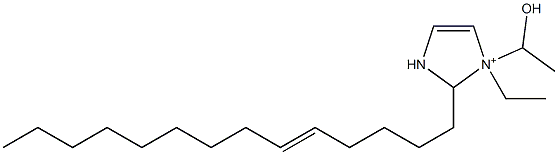 1-Ethyl-1-(1-hydroxyethyl)-2-(5-tetradecenyl)-4-imidazoline-1-ium Struktur