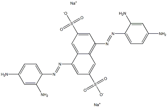 4,8-Bis[(2,4-diaminophenyl)azo]naphthalene-2,6-disulfonic acid disodium salt Struktur