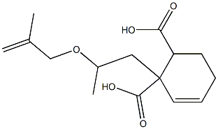 5-Cyclohexene-1,2-dicarboxylic acid hydrogen 1-[2-(methallyloxy)propyl] ester Struktur