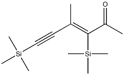 3,6-Bis(trimethylsilyl)-4-methyl-3-hexen-5-yn-2-one Struktur