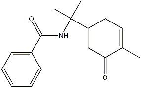 8-(Benzoylamino)-p-menth-6(1)-en-2-one Struktur