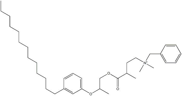 N,N-Dimethyl-N-benzyl-N-[3-[[2-(3-tridecylphenyloxy)propyl]oxycarbonyl]butyl]aminium Struktur