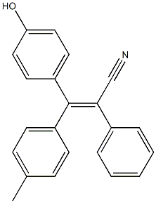 (Z)-3-(4-Hydroxyphenyl)-3-(4-methylphenyl)-2-phenylacrylonitrile Struktur