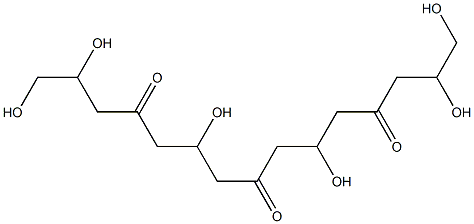 4,8,12-Trioxopentadecane-1,2,6,10,14,15-hexol Struktur