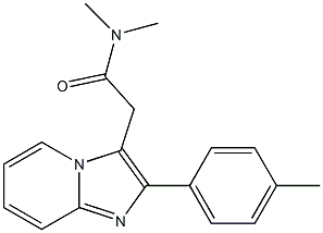 N,N-Dimethyl-2-(4-methylphenyl)imidazo[1,2-a]pyridine-3-acetamide Struktur