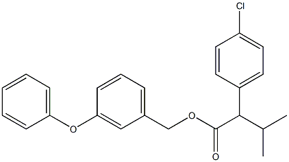 2-(p-Chlorophenyl)isovaleric acid 3-phenoxybenzyl ester Struktur