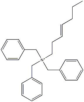 (3-Heptenyl)tribenzylaminium Struktur