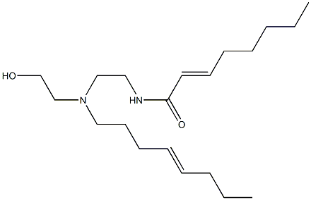 N-[2-[N-(2-Hydroxyethyl)-N-(4-octenyl)amino]ethyl]-2-octenamide Struktur