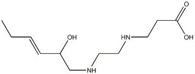 3-[N-[2-[N-(2-Hydroxy-3-hexenyl)amino]ethyl]amino]propionic acid Struktur