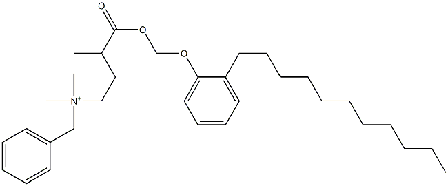 N,N-Dimethyl-N-benzyl-N-[3-[[(2-undecylphenyloxy)methyl]oxycarbonyl]butyl]aminium Struktur