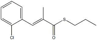 2-Methyl-3-(2-chlorophenyl)propenethioic acid S-propyl ester Struktur