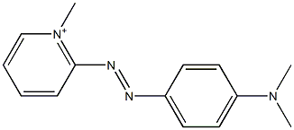 2-[[4-(Dimethylamino)phenyl]azo]-1-methylpyridinium Struktur