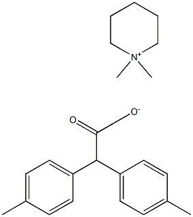 Bis(p-methylphenyl)acetic acid 1,1-dimethylpiperidinium-4-yl ester Struktur