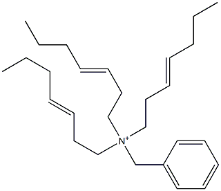 Tri(3-heptenyl)benzylaminium Struktur