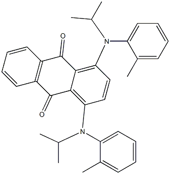 1,4-Bis(2-methyl-isopropylanilino)anthraquinone Struktur