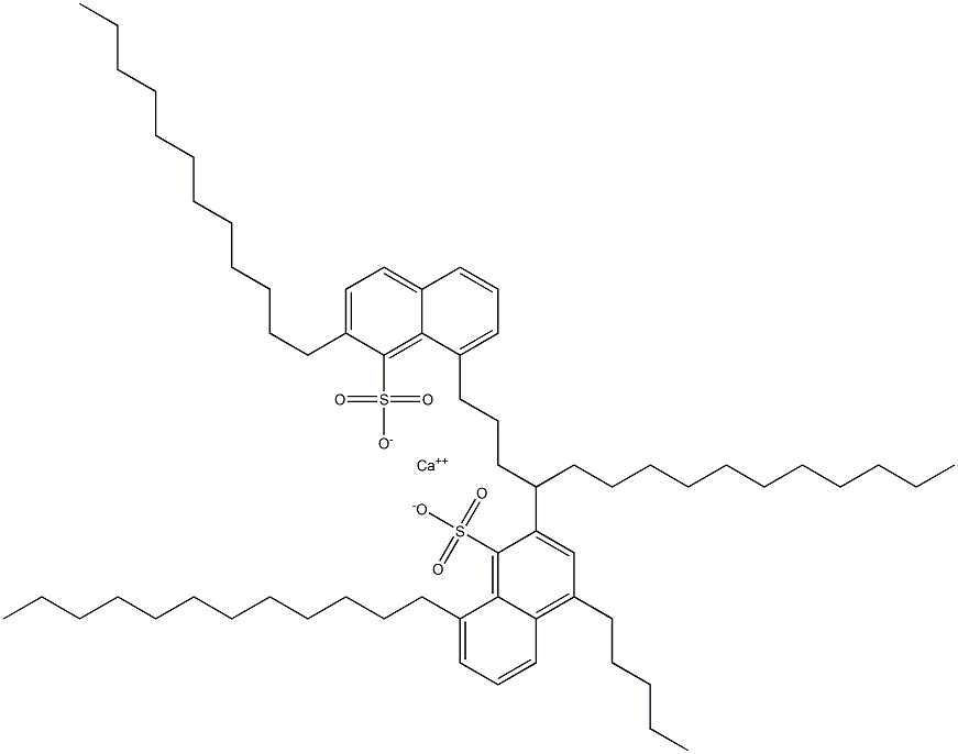 Bis(2,8-didodecyl-1-naphthalenesulfonic acid)calcium salt Struktur