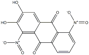 2,3-Dihydroxy-1,5-dinitroanthraquinone Struktur