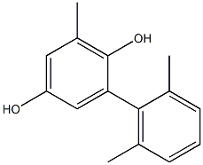 6-Methyl-2-(2,6-dimethylphenyl)benzene-1,4-diol Struktur