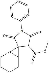 1'-Phenyl-2',5'-dioxospiro[bicyclo[4.1.0]heptane-7,3'-pyrrolidine]-4'-carboxylic acid methyl ester Struktur